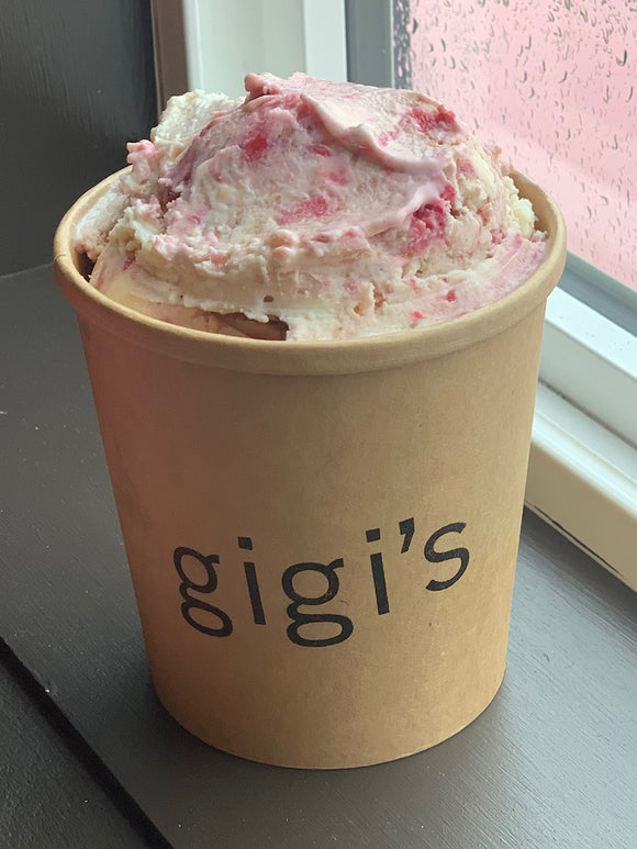 Gigi's: White Chocolate Raspberry Cheesecake Ice Cream